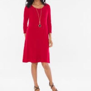 Chicos Trapeze red dress size 2P, (12/14p) nwt